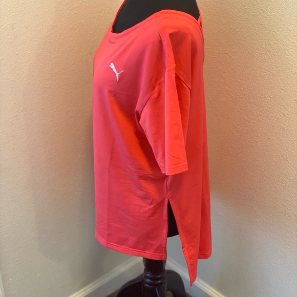 2 FOR $20 Puma Neon Pink Oversized Tunic Top Side Slits Size L Large - Picture 3 of 4